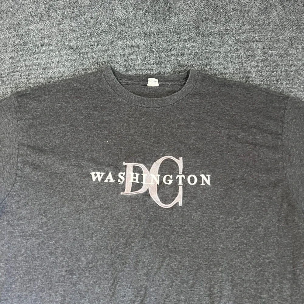 Washington DC‎ Shirt Mens XL Extra Large Dark Gray Crew Neck Short Sleeve Travel